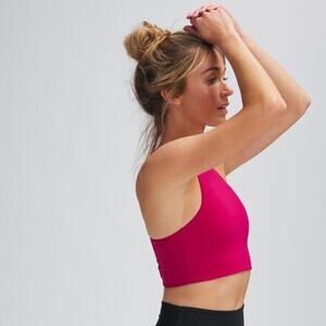 Women's Backcountry Mesh Back Bra Top Pink Medium Athleisure yoga dance workout